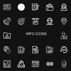 Editable 22 info icons for web and mobile