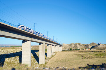 Fototapeta na wymiar Speed Train in Spain
