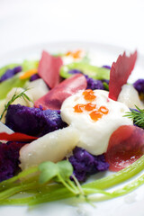 Russian salad close up