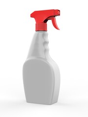 Blank plastic trigger spray for branding, 3d render illustration