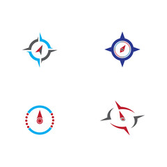 Set compass Logo Template vector