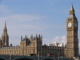 Fototapeta na wymiar London,UK,Westminster palace and Big Ben, the clock tower