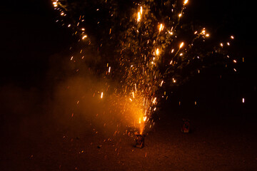 fireworks at night