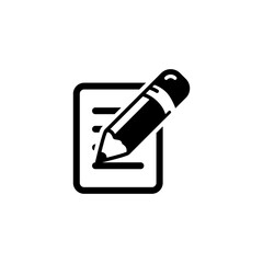 paper and pencil icon vector symbol template