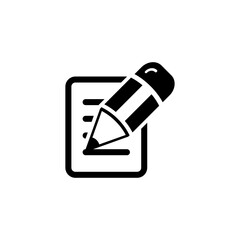 paper and pencil icon vector symbol template