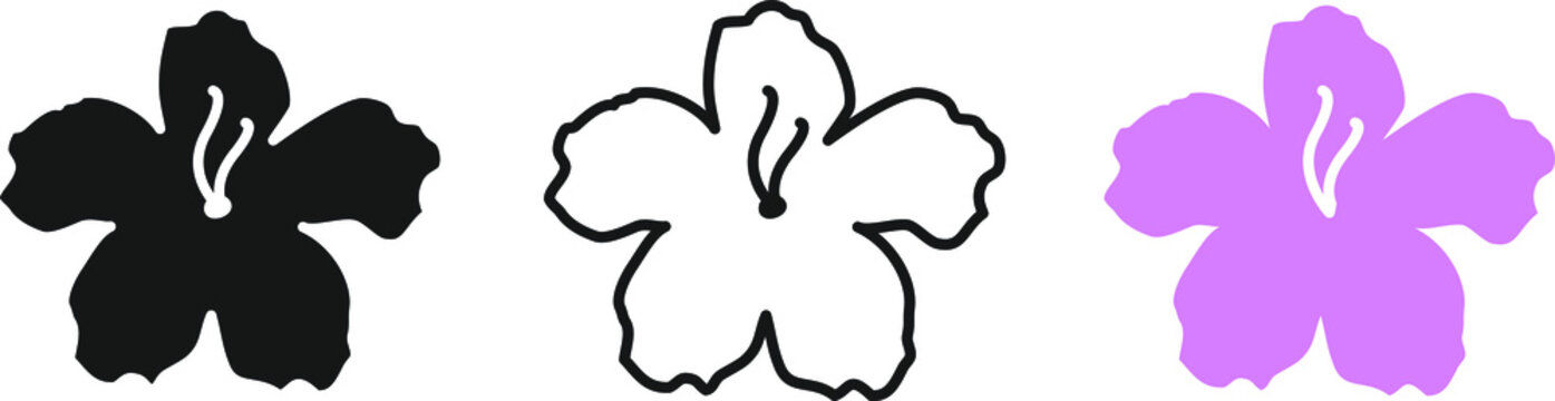 Rhododendron flower icon , vector