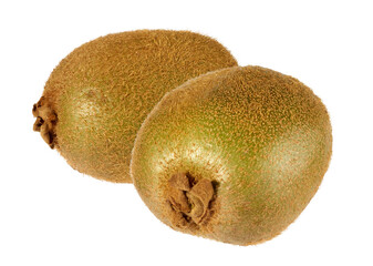 Two kiwis isolated on white.