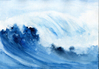 Hand drawn ocean wave