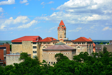 Buildings on the University of Kansas Campus in Lawrence, Kansas.