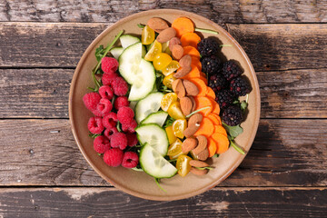 mied vegetable and fruit salad- health food
