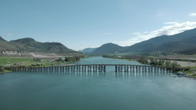 aerial view of Pritchard Bridge located in British Columbia