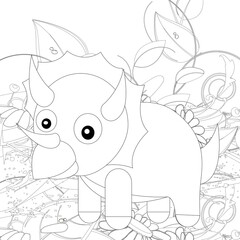 Adult coloring page,book a cute isolated dog,image for relaxing.Zen art style illustration.
