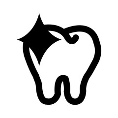 Clean tooth icon