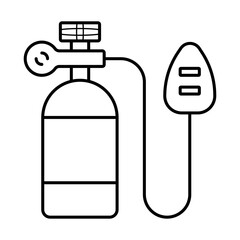 oxygen tank icon vector from theraphy collection