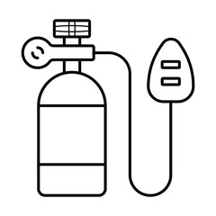 oxygen tank icon vector from theraphy collection