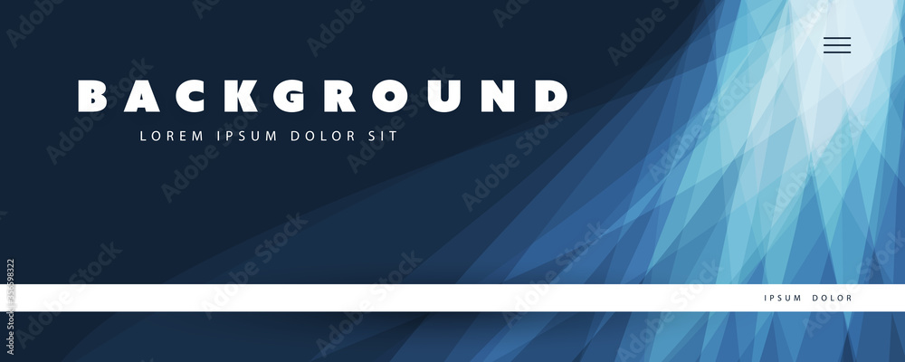 Wall mural abstract blue minimal geometric pattern background, multi purpose template, gradient shapes composit