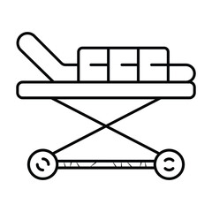 Hospital bed icon vector illustration