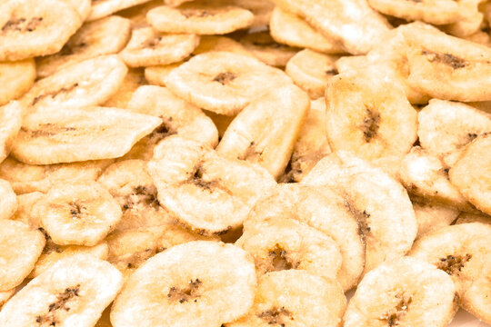 Background of banana chips