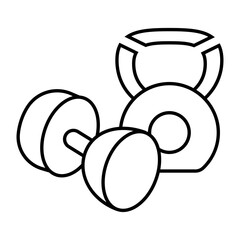 dumbell icon in different style vector illustration