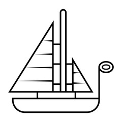 Sailing boat icon vector illustration