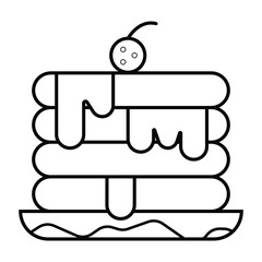  Cake icon vector illustration photo