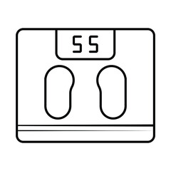 Bathroom scales icon vector illustration photo