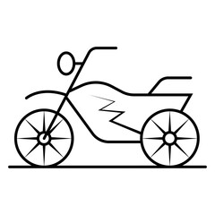 Monochromatic motorcycle icon vector illustration