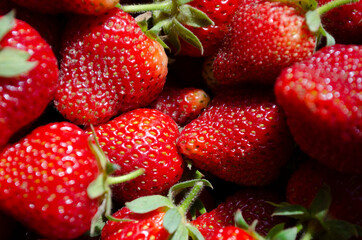 fresh strawberries on the table