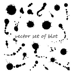 Vector illustration of black blots.