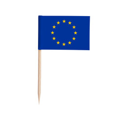Miniature Flag European Union EU. Isolated on white background