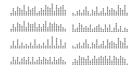 Soundwave line, audio, sound wave. Design sound spectrum, equalizer template. Music vibration element. Vector illustration EPS 10 