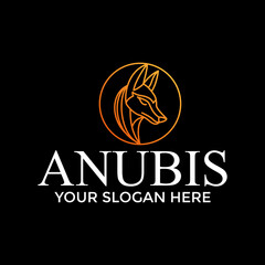anubis logo icon outline monoline