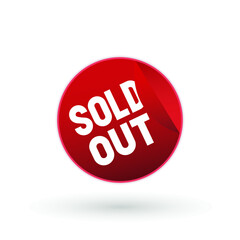 Stamp with text sold out inside,vector illustration Sold out sign or stamp on white background, vector illustration