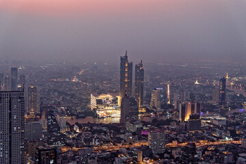 City skyline of Bangkok at night - Thailand