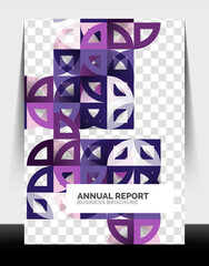 Business flyer annual report, circle and triangle shapes modern design