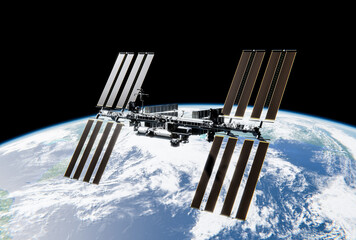 International Space Station (ISS) in Space - SpaceX & NASA Research - 3D Model by NASA - 3D Rendering