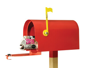 red american mail box