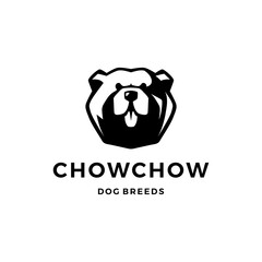 chow chow dog logo vector icon illustration