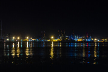 nightscape in mediterranean area