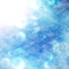 air bubbles of water