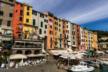 streets and houses of port venere