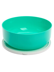 green plastic salad bowl with lid