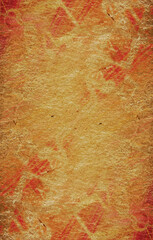 notes painted on the rough cardboard