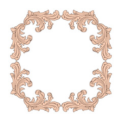 Classical baroque vector of vintage element for design. Decorative design element filigree calligraphy vector. You can use for wedding decoration of greeting card and laser cutting.