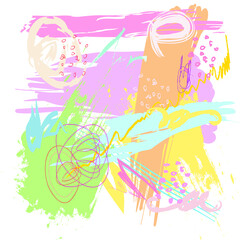 Obraz na płótnie Canvas Abstract colorful paint brush and scribble lines pattern background. colorful nice brush strokes and hand drawn background. beautiful grunge and stripes background. cute kids sketch drawing
