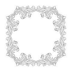 Classical baroque vector of vintage element for design. Decorative design element filigree calligraphy vector. You can use for wedding decoration of greeting card and laser cutting.
