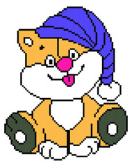cat pixel art.