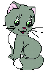 cat pixel art.
