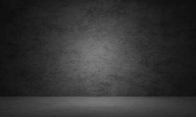 3D rendering dark concrete wall