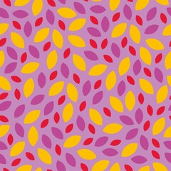Seamless pattern with colorful leaves